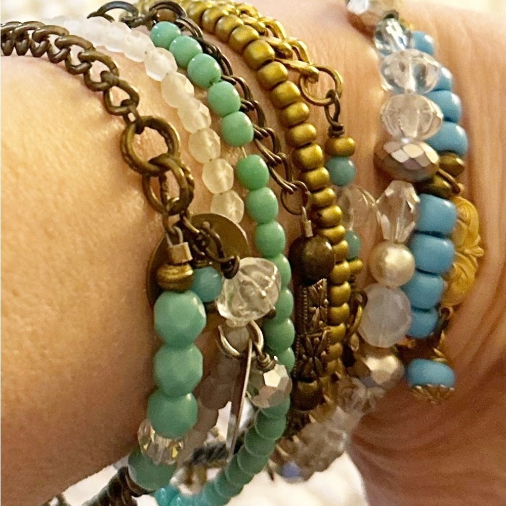 Lot of 6 Handmade Bracelets to Wear Together or Separately